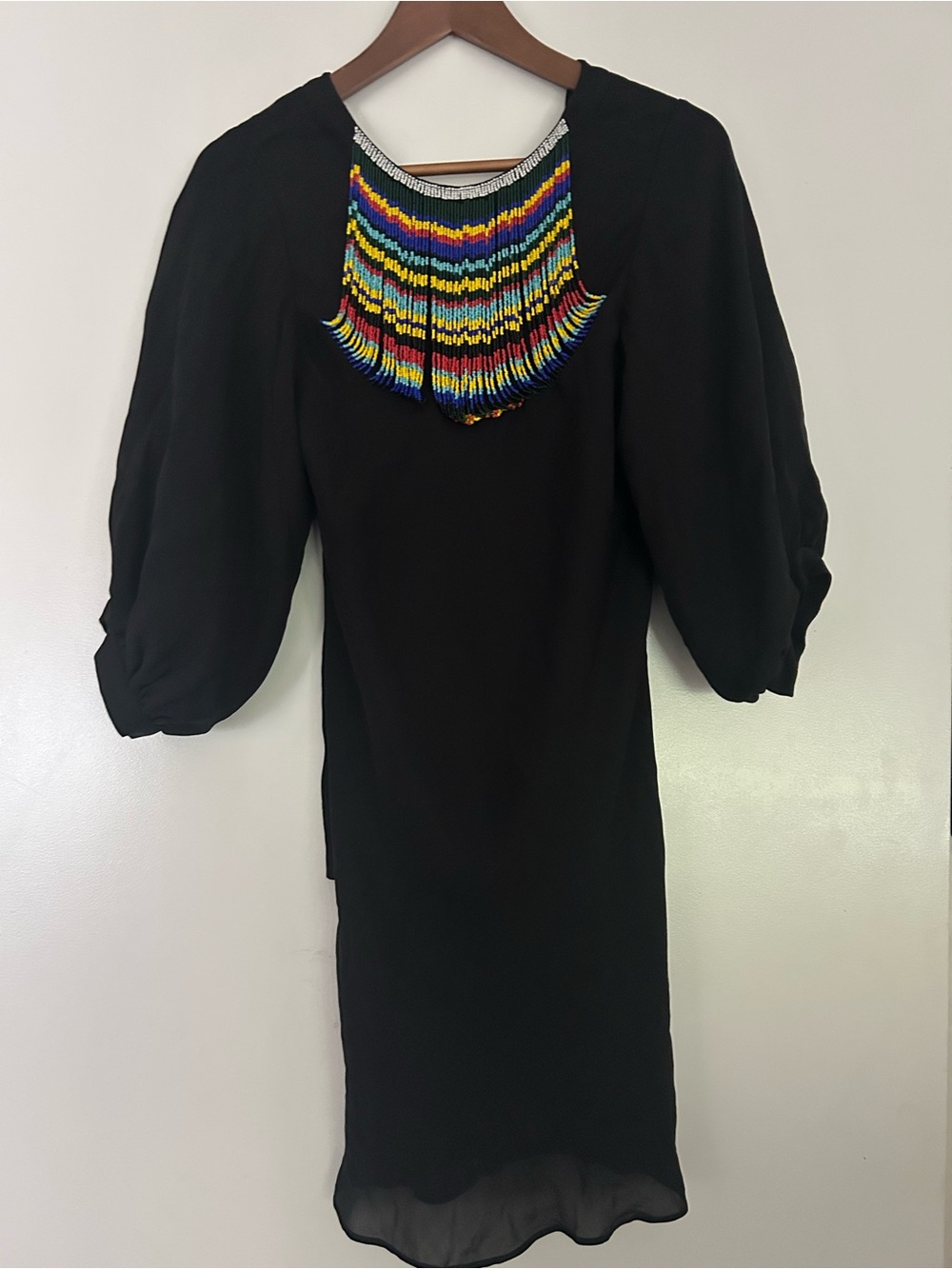 Tibi beaded front chunic dress tops SzS